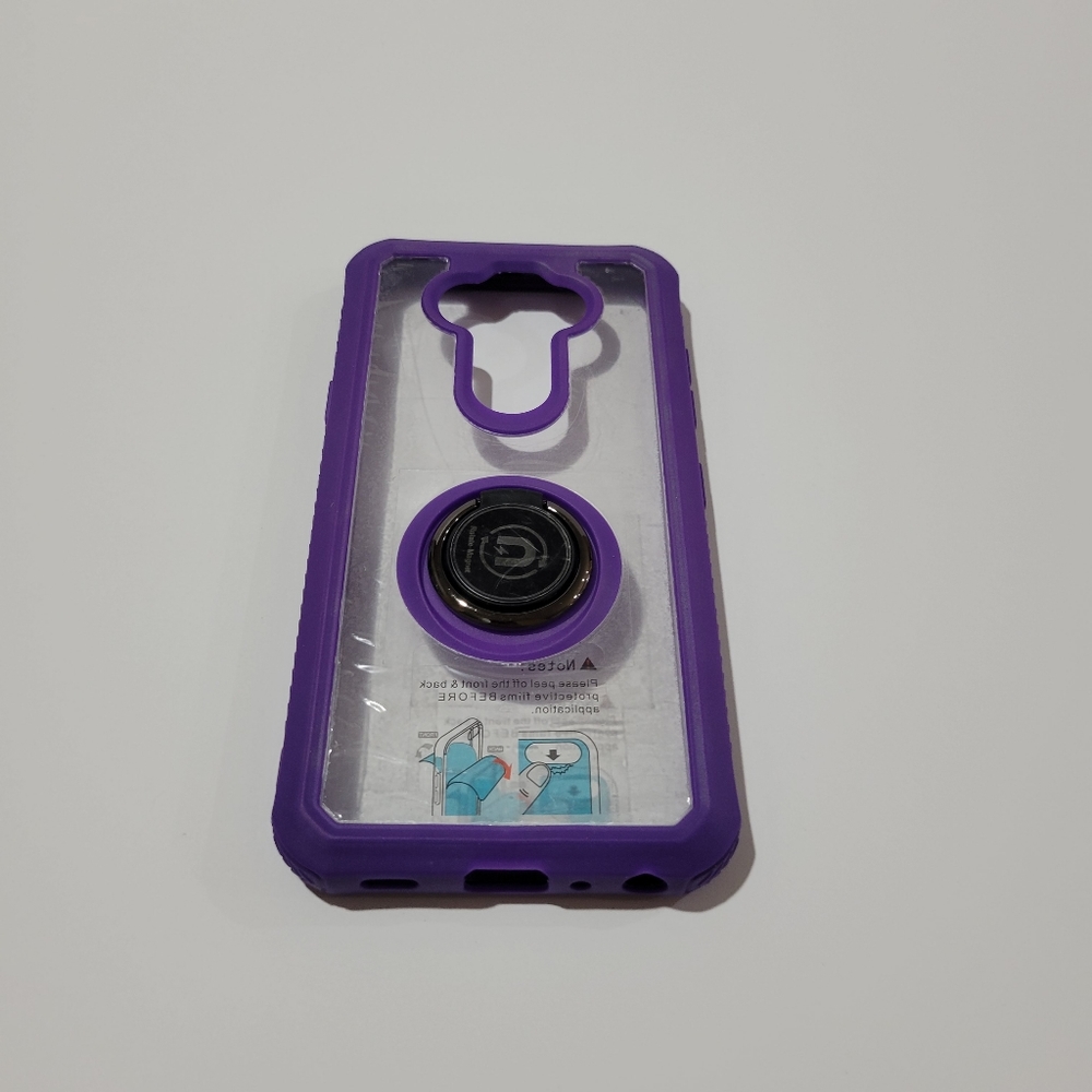 Clear with purple LG Aristo 5 plus phone case